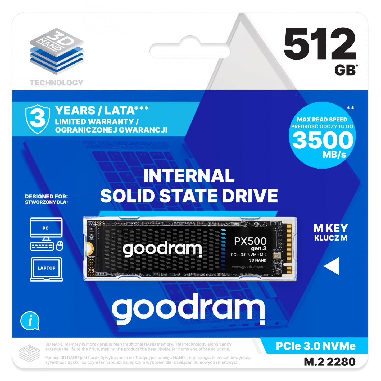 GOODRAM 512GB PX500 PCI-E 3.0 M.2 NVMe SSD
